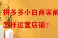 拼多多小白商家前期怎樣運營店鋪？