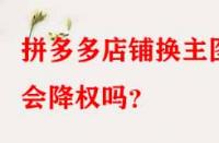 拼多多店鋪換主圖會降權嗎？