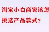 淘寶小白商家該怎樣挑選產品款式？
