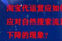 淘寶代運營應如何應對自然搜索流量下降的現象？