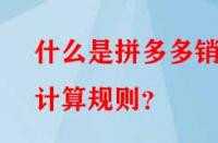 什么是拼多多銷量計(jì)算規(guī)則？