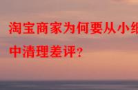 淘寶商家為何要從小細(xì)節(jié)中清理差評(píng)？